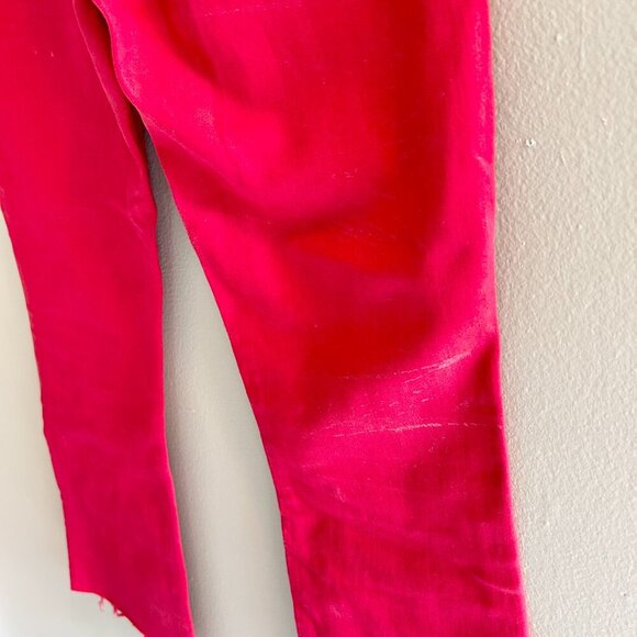 Mother The Hustler Ankle Fray Jeans Size 28 Never A Dull Moment New Years Red - Picture 6 of 14